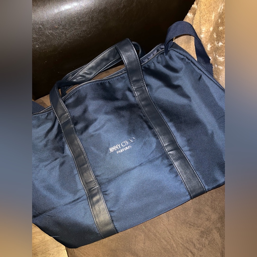 Jimmy Choo Parfums Navy Duffle Weekender Bag